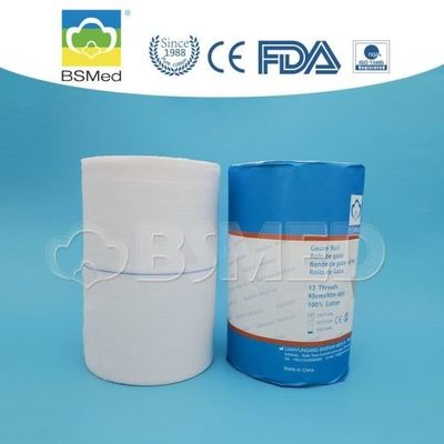 Disposable Cotton Absorbent  Gauze Roll 4 Ply Non‑Sterile OEM Custom Size CE Certified Medical Consumable for Wound Dressing